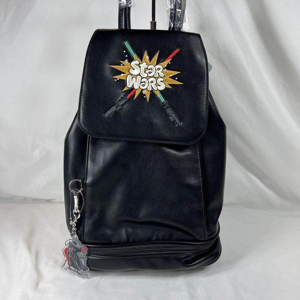 Disney Parks Star Wars Lightsaber Black‎ Backpack Bag New with Tag - Picture 3 of 16